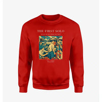 Thumbnail for VINTAGE G4144 - The First Solo - Designed Sweatshirts design on red
