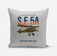 Thumbnail for Royal Aircraft Factory S.E.5a design on light gray pillow