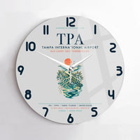 Thumbnail for Tampa International Airport (TPA) design on light gray no frame wall clock