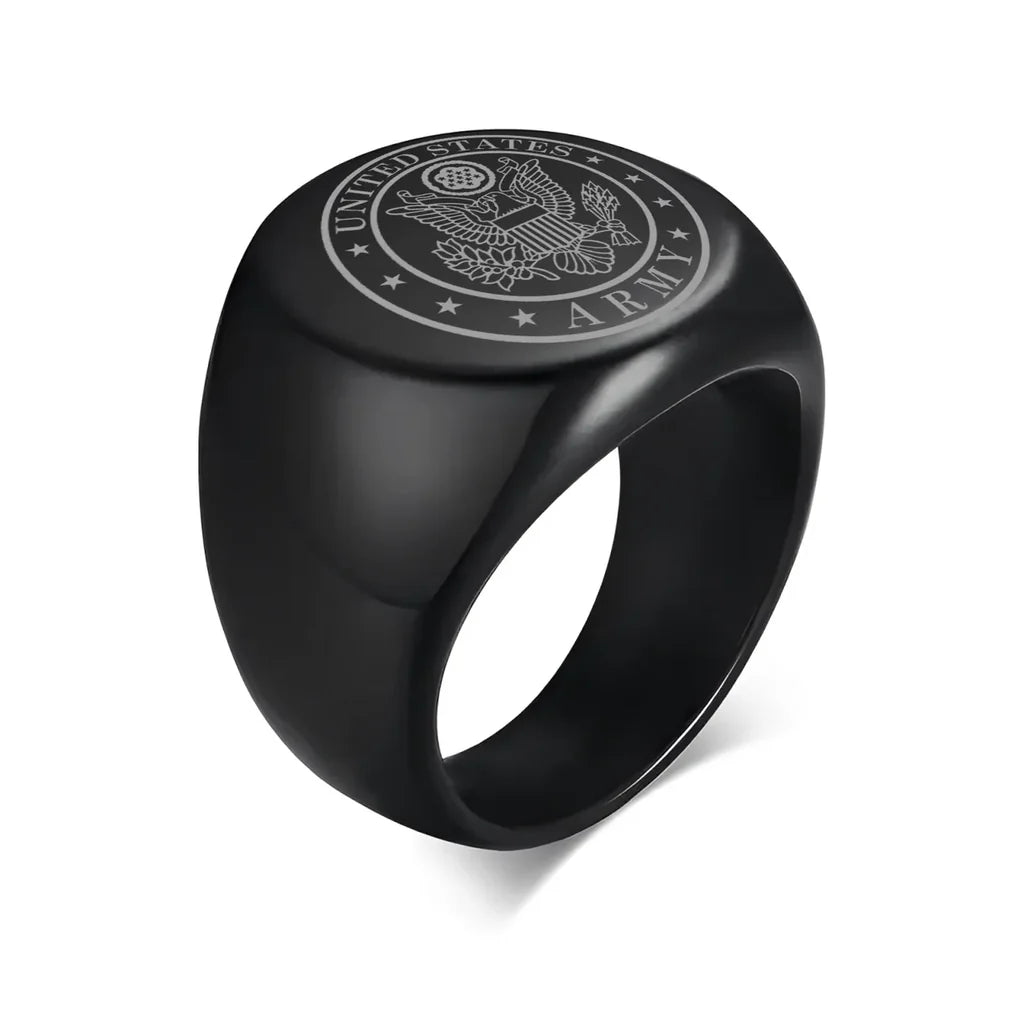 Customisable Army Design 20MM Stainless Steel Ring - view 6