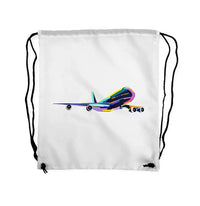 Thumbnail for Multicolor Airplane Drawstring Bag - view 6