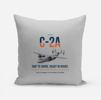Thumbnail for C-2A Greyhound design on light gray pillow
