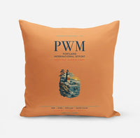 Thumbnail for Portland International Jetport (PWM) design on orange pillow