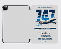 Thumbnail for Boeing 747-400 design on light gray ipad tablet case