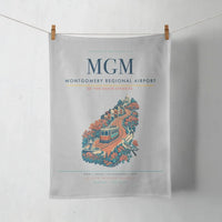 Thumbnail for Montgomery Regional Airport (MGM) design on light gray towel