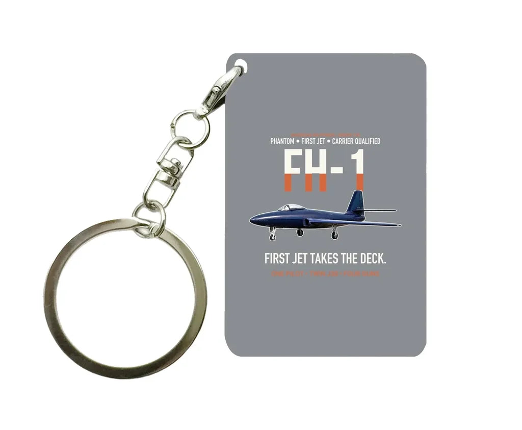 FH-1 PHANTOM Key Chain design on gray key chain