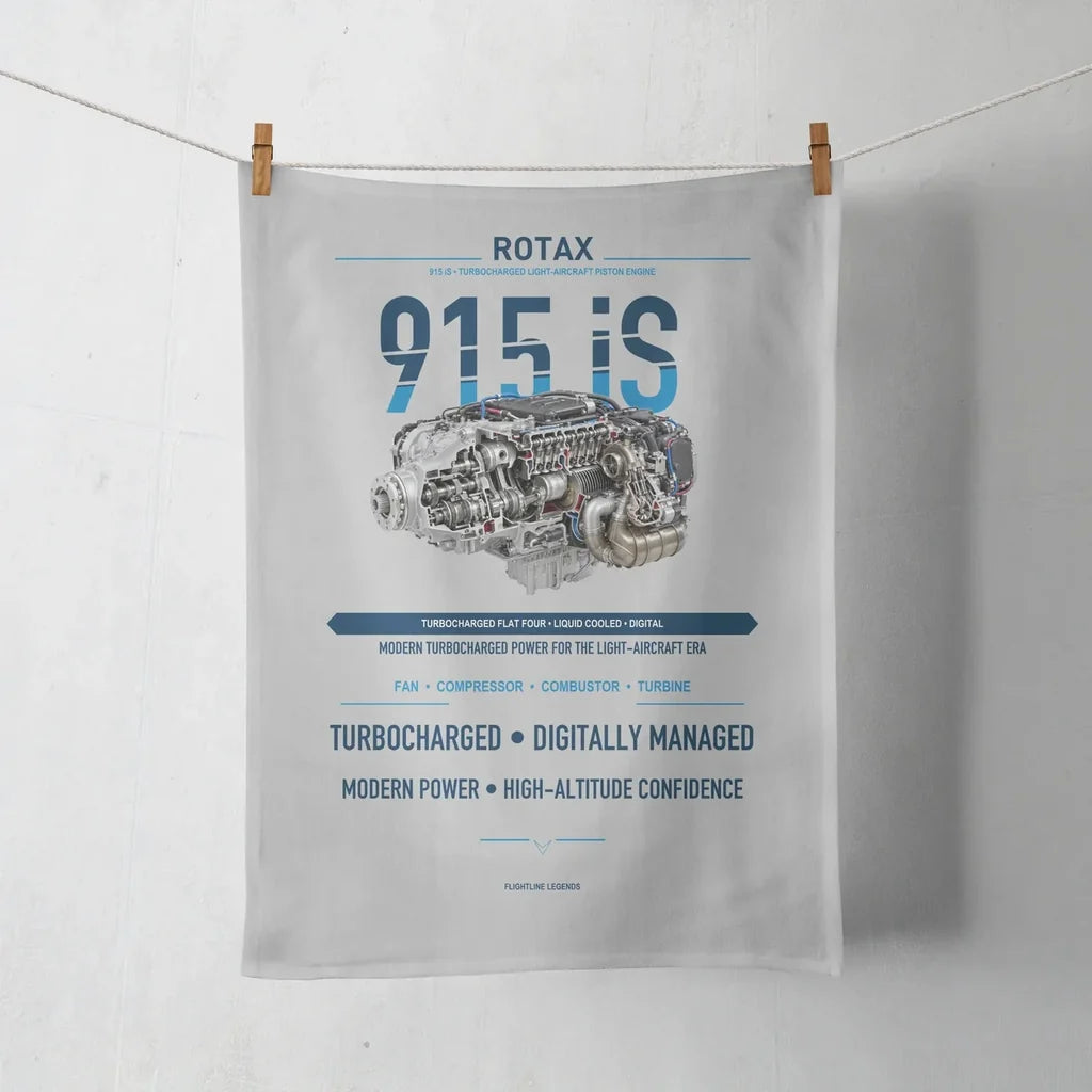 915 iS design on light gray towel