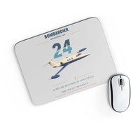 Thumbnail for Bombardier Learjet 24 design on light gray rectangle mouse pad