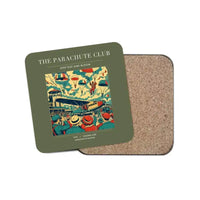 Thumbnail for The Parachute Club - Designed Coasters design on green army 1-piece
