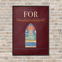 Thumbnail for Fortaleza - Pinto Martins International Airport FOR - Canvas Framed - Dark Red
