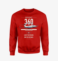Thumbnail for Beechcraft King Air 360 design on red sweatshirt