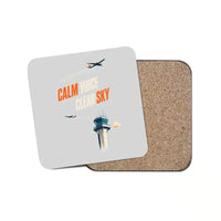 Thumbnail for Calm Voice Clear Sky design on light gray 1 piece coaster