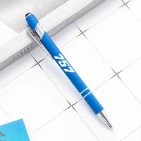 Thumbnail for Boeing 757 Flat Text touch pen - blue