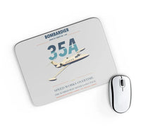 Thumbnail for Bombardier Learjet 35A design on light gray rectangle mouse pad