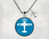 Thumbnail for Eat Sleep Fly & Propeller Necklace - view 6