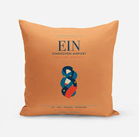 Thumbnail for Eindhoven Airport (EIN) design on orange pillow