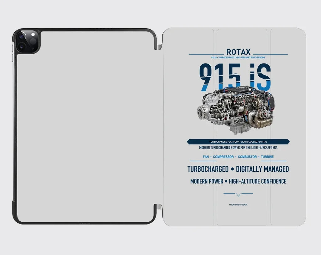 915 iS design on light gray ipad tablet case