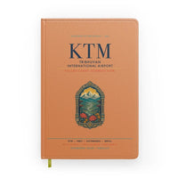 Thumbnail for Tribhuvan International Airport Kathmandu (KTM) design on orange notebook