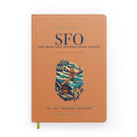 Thumbnail for San Francisco International Airport (SFO) design on orange notebook