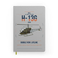 Thumbnail for Bell H-13G Sioux design on light gray notebook