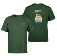 Thumbnail for Wiley Post–Will Rogers Memorial Airport (BRW) design printed on dark green double-side t-shirt