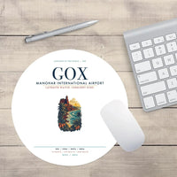 Thumbnail for Manohar International Airport Mopa (GOX) design on white round mouse pad