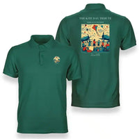 Thumbnail for VINTAGE G4434 - The Kite Day Tribute - Double-Side Polo T-Shirt design on green
