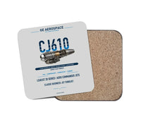 Thumbnail for CJ610 design on light gray 1 piece coaster