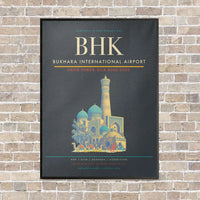 Thumbnail for Bukhara International Airport BHK - Canvas Framed - Gray