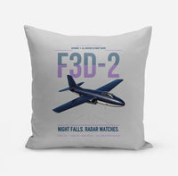 Thumbnail for F3D-2 Skyknight design on light gray pillow