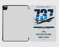 Thumbnail for Boeing 737 MAX 10 design on light gray ipad tablet case