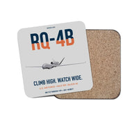 Thumbnail for RQ-4B Global Hawk design on light gray 1 piece coaster