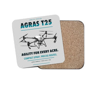 Thumbnail for DJI Agras T25 design on light gray 1 piece coaster