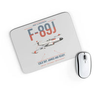 Thumbnail for F-89J Scorpion design on light gray rectangle mouse pad