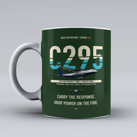 Thumbnail for C295 Firefighter Mug design on dark green airbus