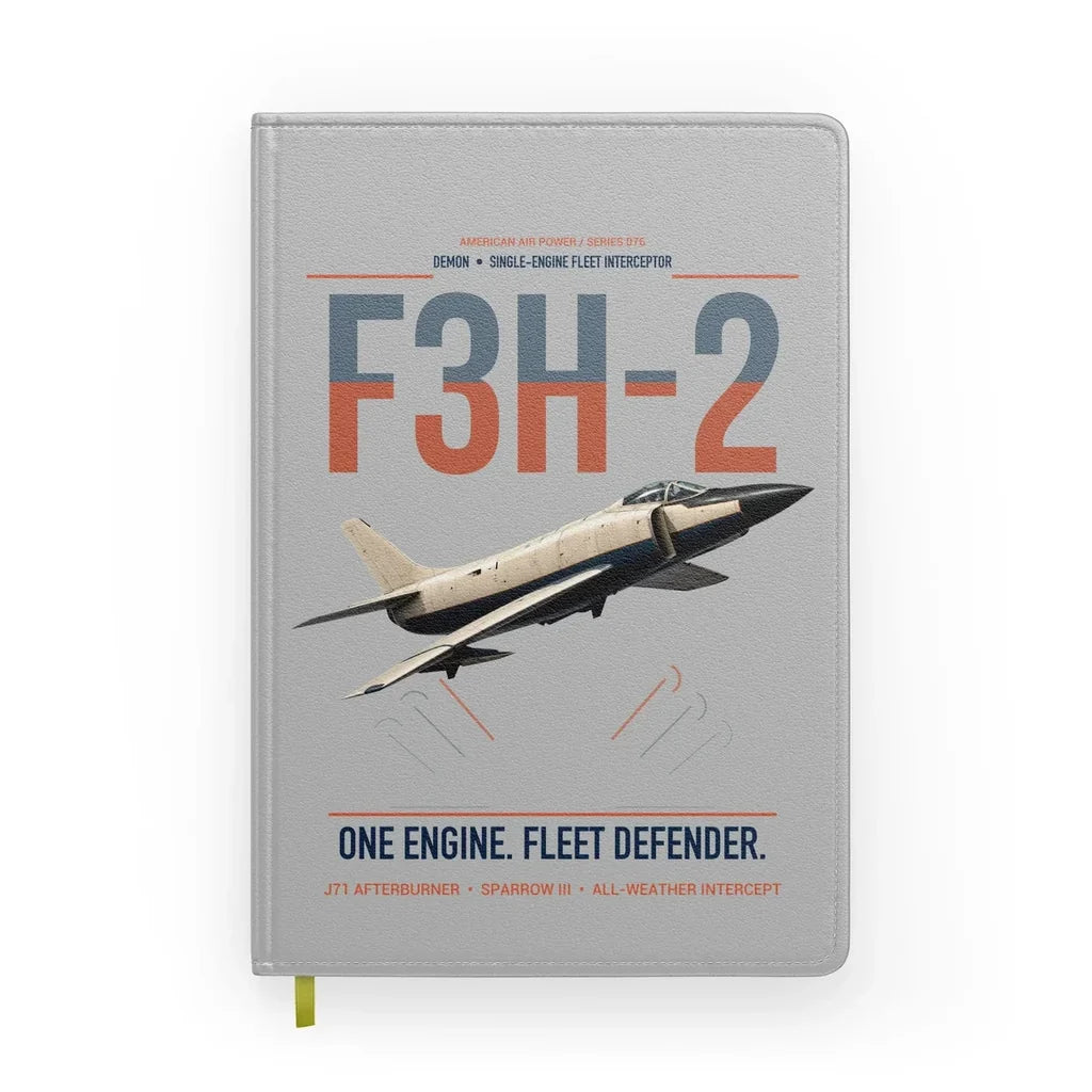 F3H-2 Demon design on light gray notebook