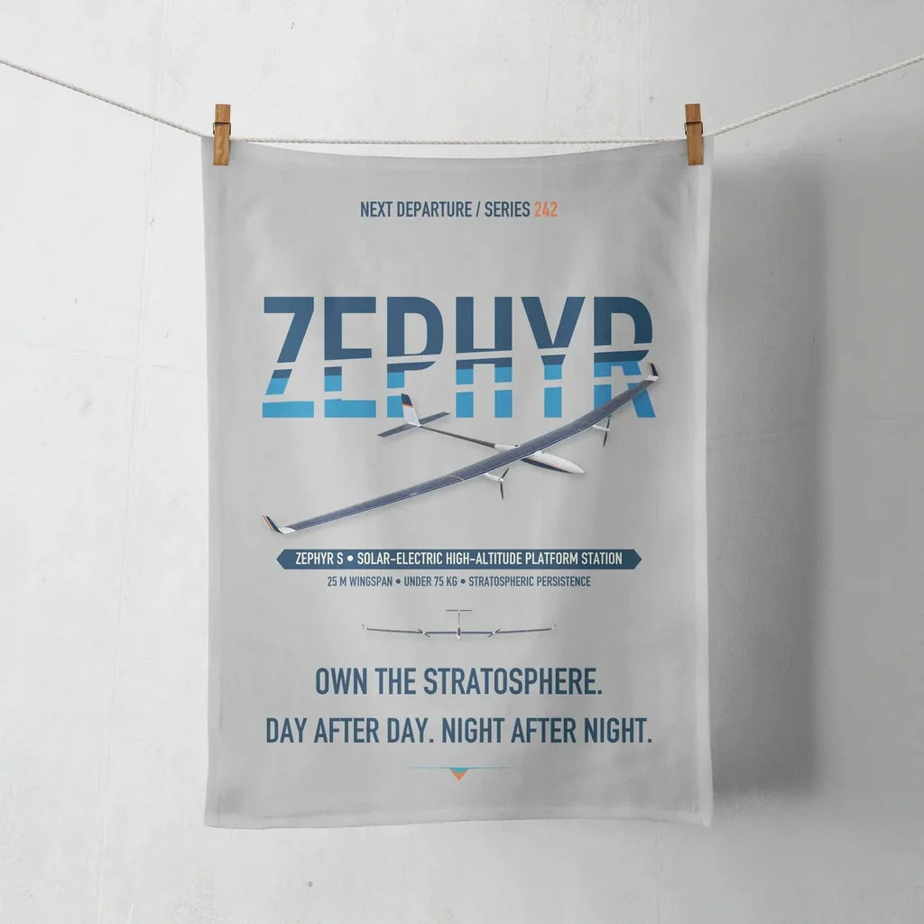 Airbus Zephyr S design on light gray towel
