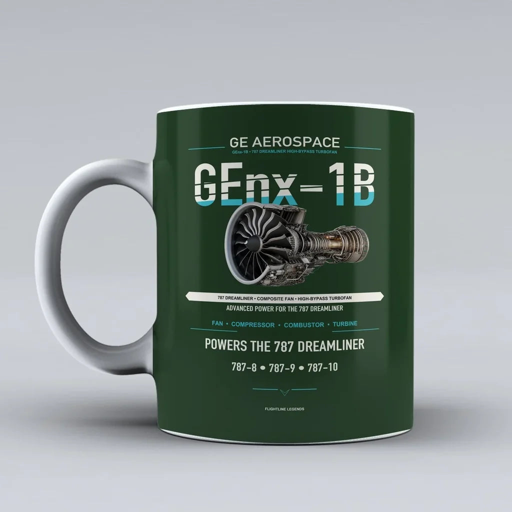 Mug design on dark green genx 1b