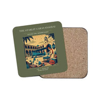 Thumbnail for The Starlit Caravanserai - Designed Coasters design on green army 1-piece
