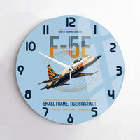 Thumbnail for F-5E Tiger II design on light blue no frame wall clock
