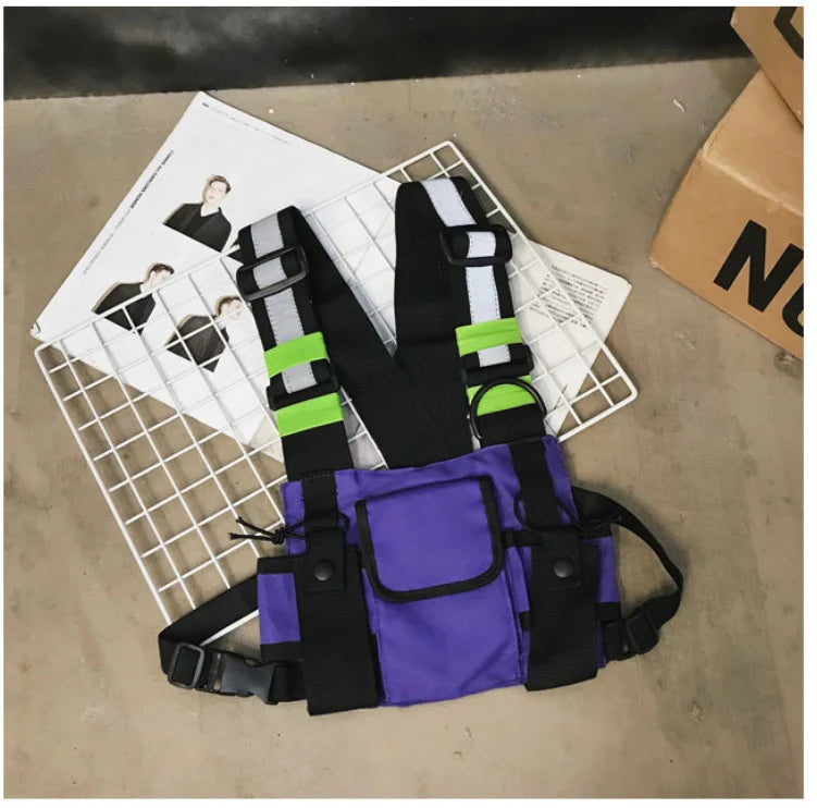 Cabin Crew Crossbody Chest Bag — Reflective Oxford Sling