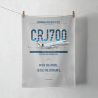 Thumbnail for Bombardier CRJ700 design on light gray towel