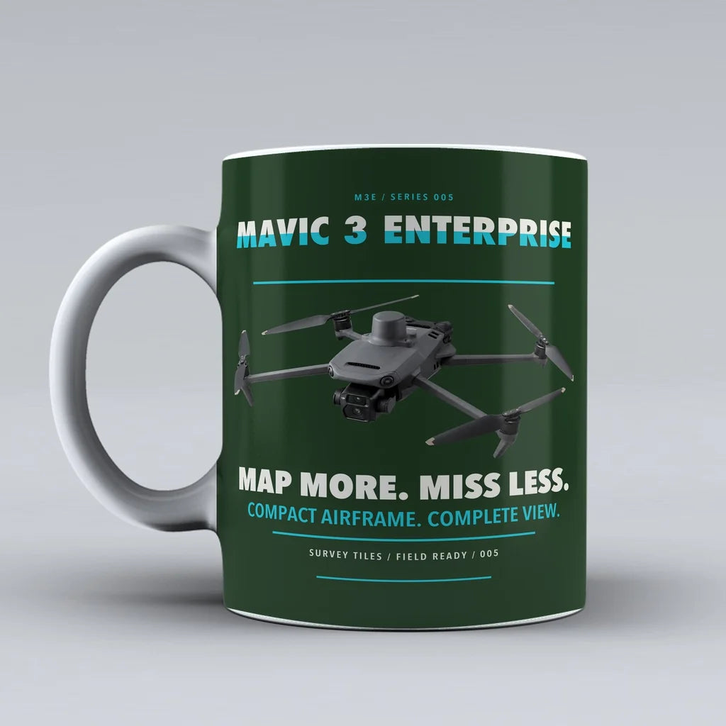 Mavic 3 Enterprise Mug design on dark green dji