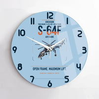 Thumbnail for Erickson S-64F Air Crane design on light blue no frame wall clock