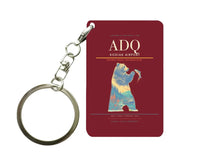 Thumbnail for Kodiak Airport (ADQ) design on dark red key chain