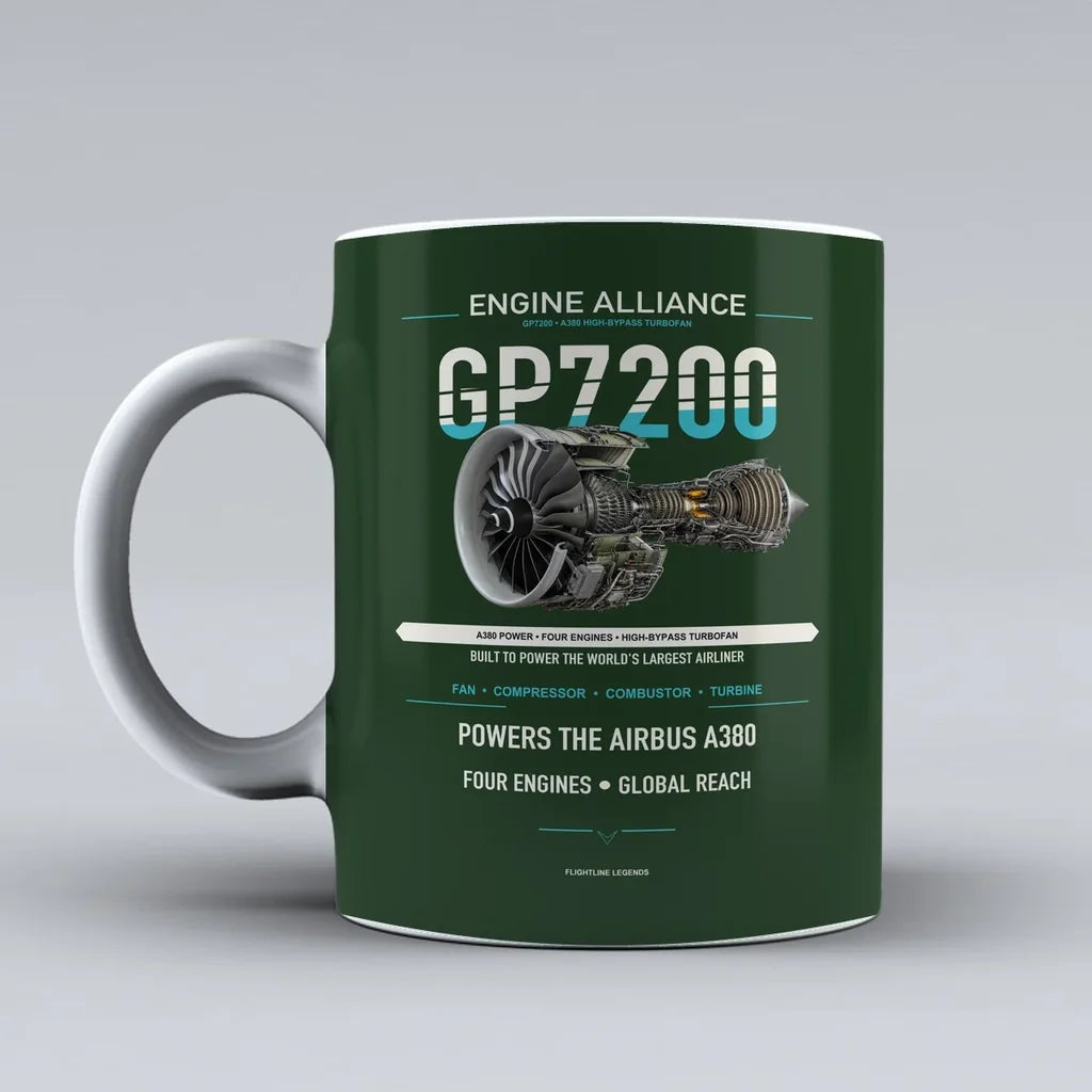 Mug design on dark green gp7200