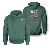 Thumbnail for Fairey Swordfish Mk I design on green double-side hoodie, double-side print