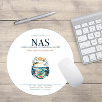Thumbnail for Lynden Pindling International Airport Nassau (NAS) design on white round mouse pad