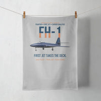 Thumbnail for FH-1 Phantom First Jet Takes the Deck design on light gray towel