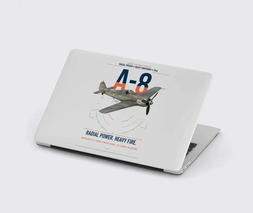 Focke-Wulf Fw 190A-8 design on light gray MacBook case